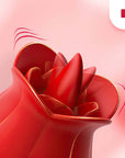 10 Speeds Rose Clitoral Stimulator With Licking Vibrator