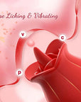 10 Speeds Rose Clitoral Stimulator With Licking Vibrator