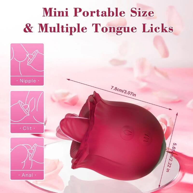 2 In 1 Rose Toy | Body-Safe Silicone RoseZoe 2 In 1 Rose Toy | Body-Safe Silicone RoseZoe