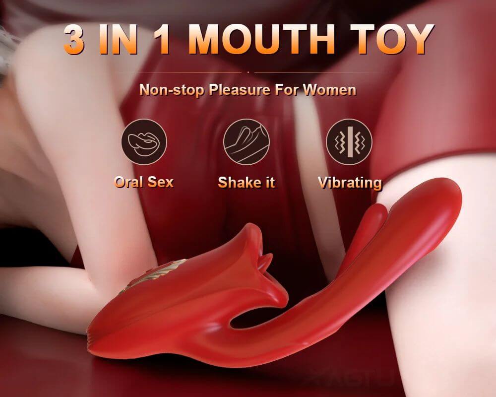 3-In-1 Rose Tongue Toy