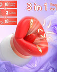 3 In 1 Rose Tongue-licking & Suction Vibrator