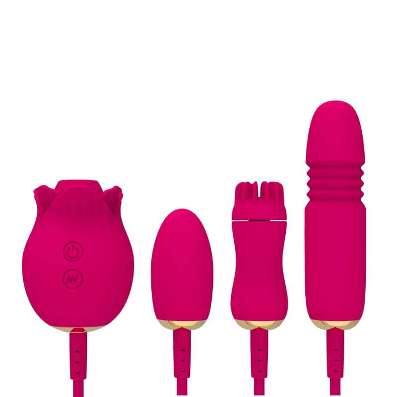 4-In-1 Detachable Rose Toy - Sucking Rotation Scaling RoseZoe 4-In-1 Detachable Rose Toy - Sucking Rotation Scaling RoseZoe