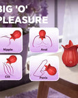 10 Speeds Rose Clitoral Stimulator With Licking Vibrator