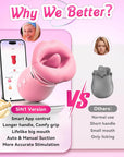 5IN1 Mouth Rose Sucking Vibrator Rose Sex Toy, 10 Tongue Licking, New APP