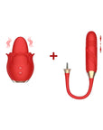 Detachable 2 in 1 Rose Sexual Toy 10 Speeds Sucking & Vibration