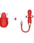 Detachable 2 in 1 Rose Sexual Toy 10 Speeds Sucking & Vibration