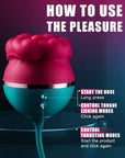 Mouth Shape Rose Toy With Dildo