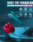 Mouth Shape Rose Toy With Dildo