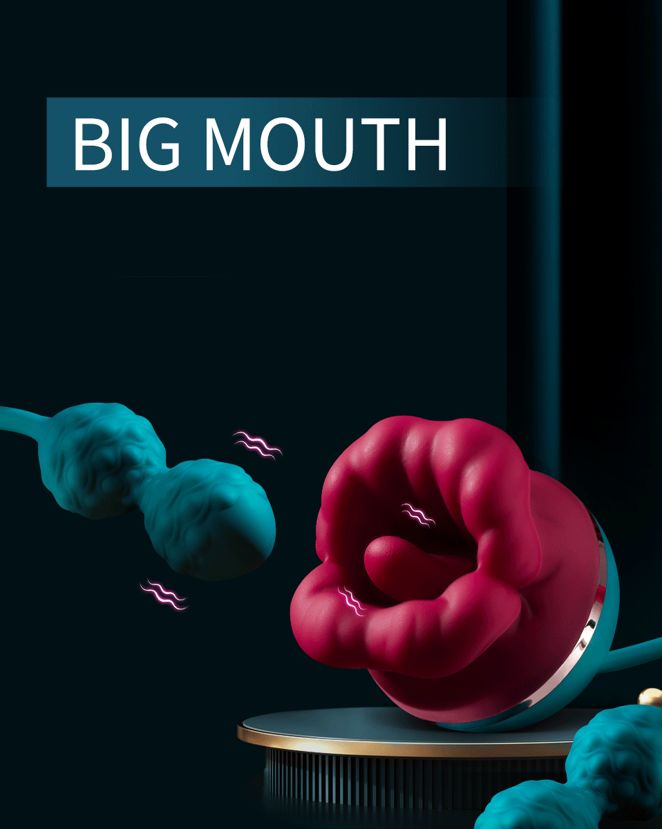 Mouth Shape Rose Toy With Vibrator RoseZoe Mouth Shape Rose Toy With Vibrator RoseZoe