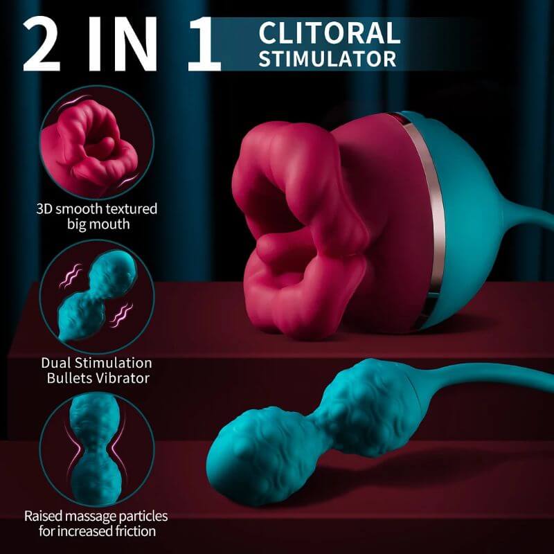 Mouth Shape Rose Toy With Vibrator