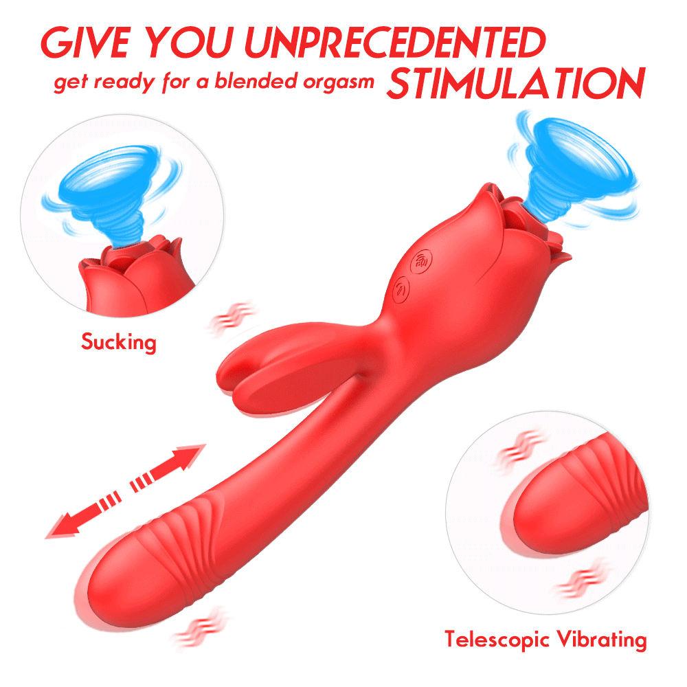 Rabbit Rose Toy | 3-in-1 Vibrator RoseZoe Rabbit Rose Toy | 3-in-1 Vibrator RoseZoe