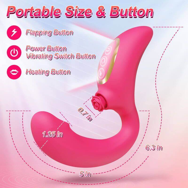 Rose G Spot Vibrator - Double Stimulation RoseZoe Rose G Spot Vibrator - Double Stimulation RoseZoe