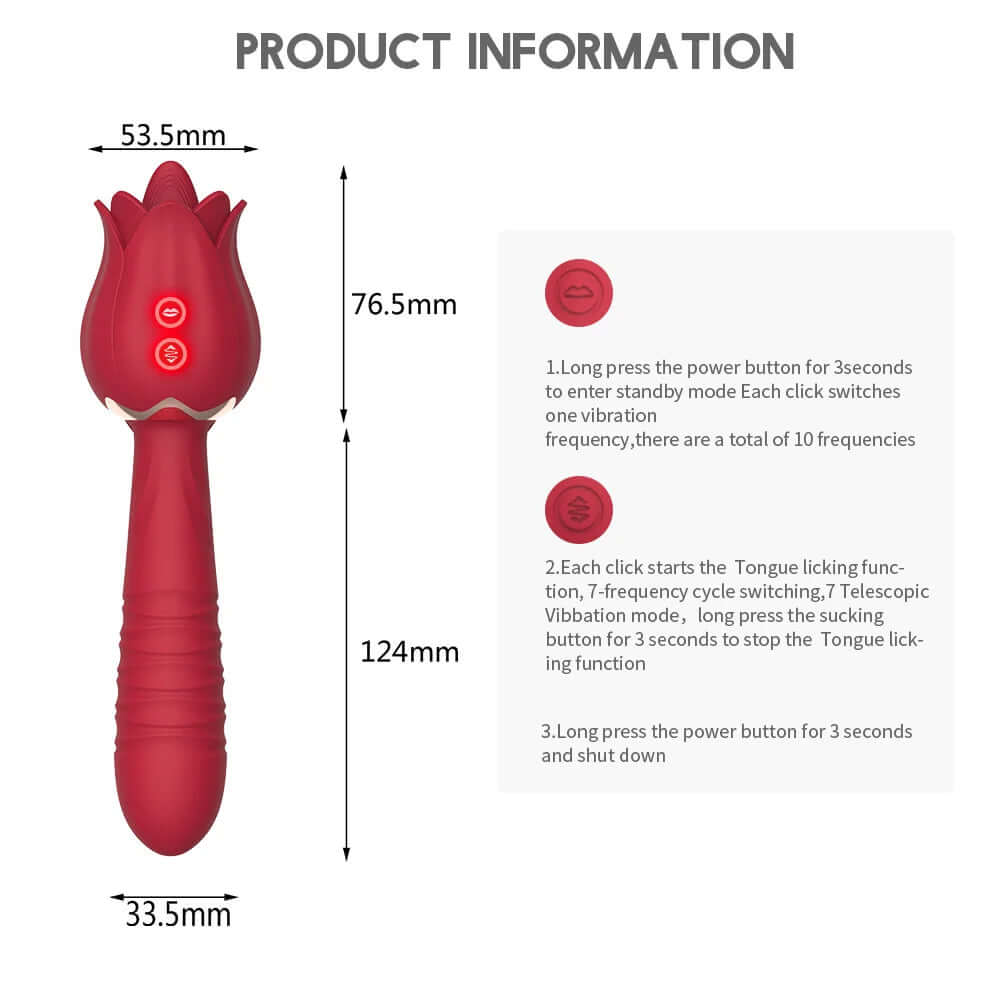Rose Tongue Licking Wand