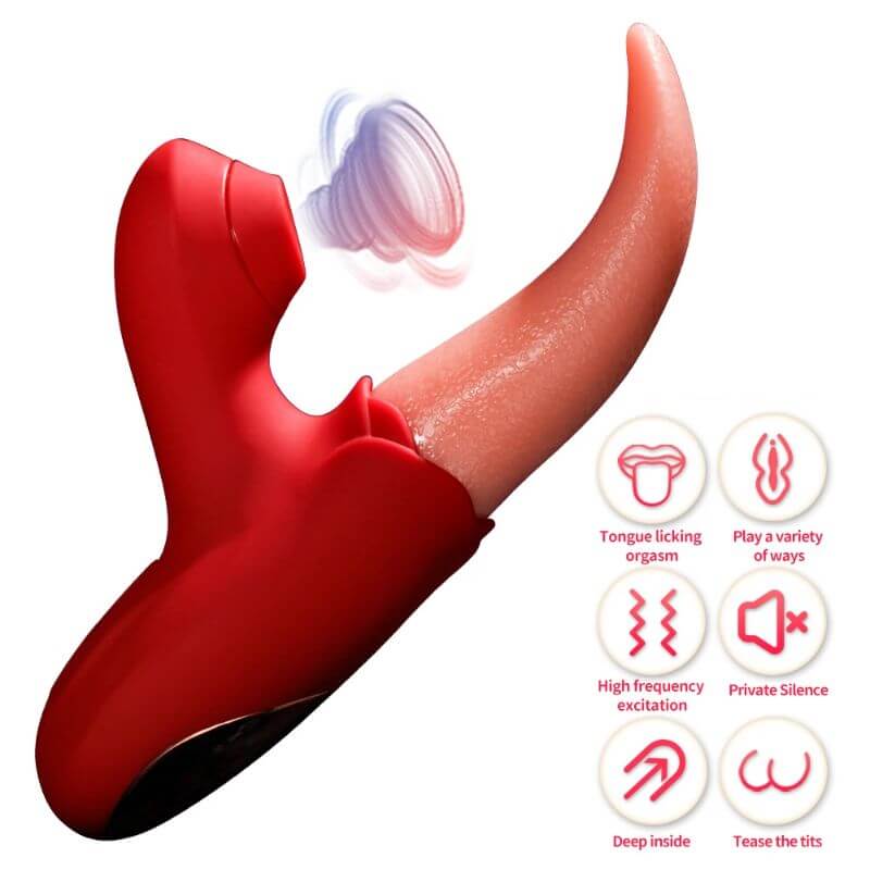 Rose Tongue Vibrator - 360-Degree Stimulation RoseZoe Rose Tongue Vibrator - 360-Degree Stimulation RoseZoe