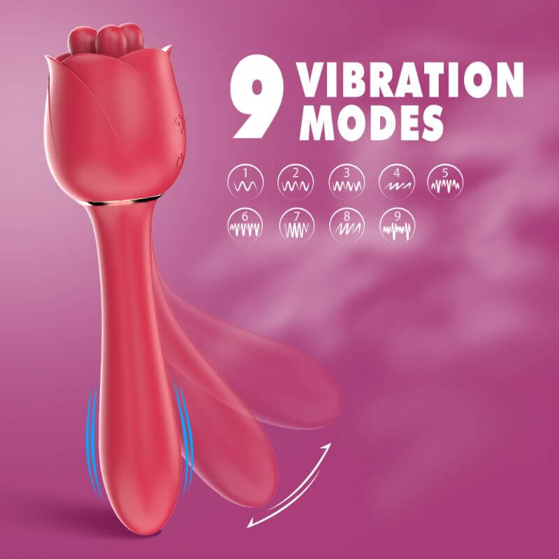 Rose Toy Wand For Women 9 frequency vibration