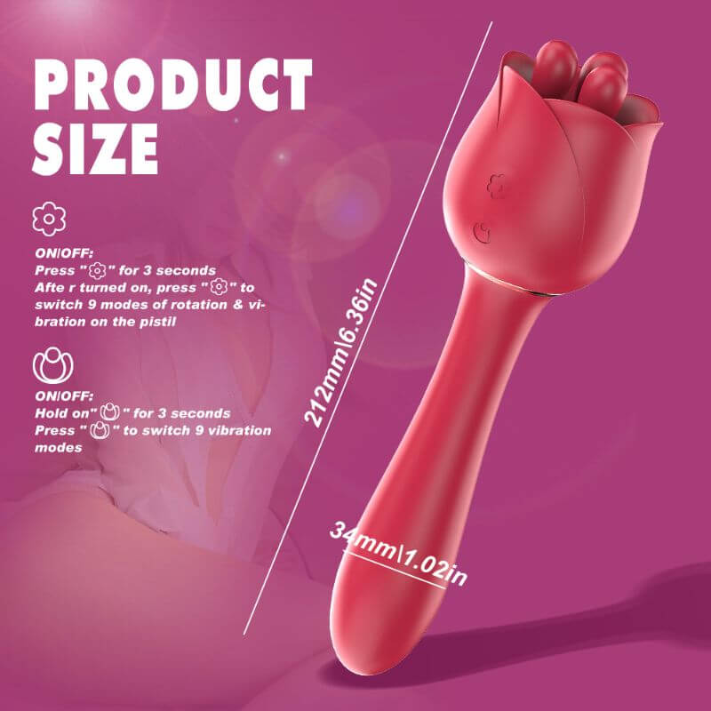 Rose Toy Wand For Women Size