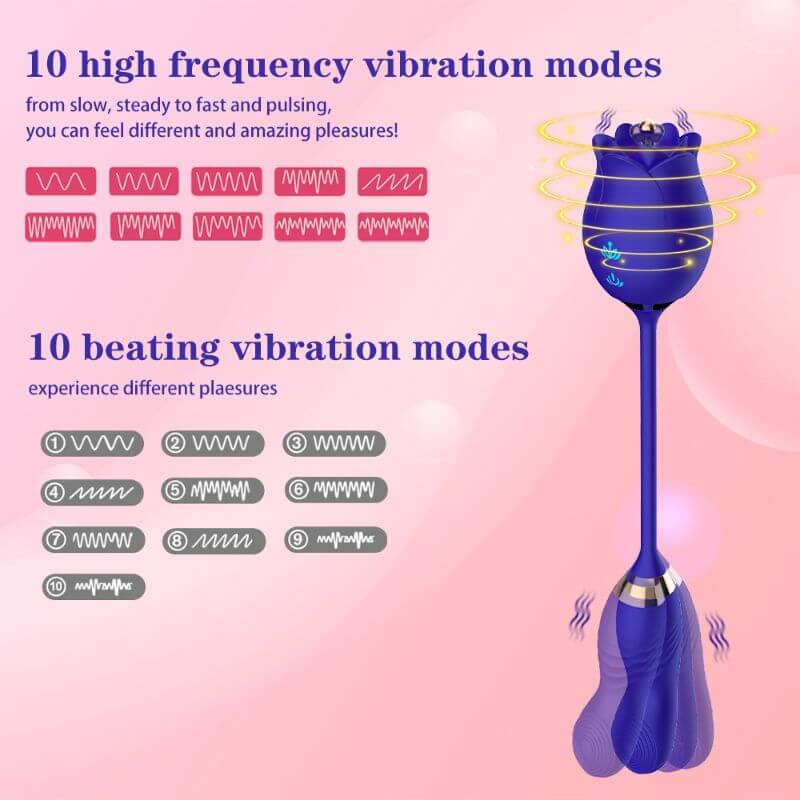 Rose Toy With Vibrating Dildo Whisper-Quiet Operation RoseZoe Rose Toy With Vibrating Dildo Whisper-Quiet Operation RoseZoe
