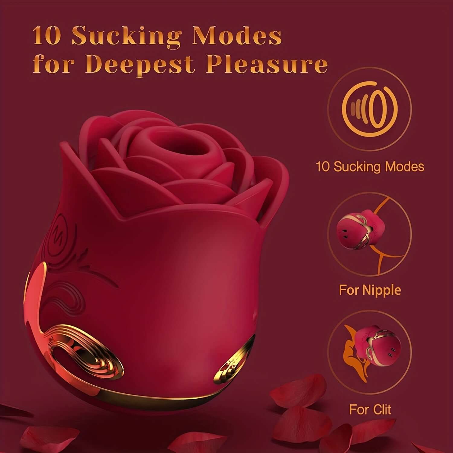Rose Vibrator Clitoral Sucking Stimulator