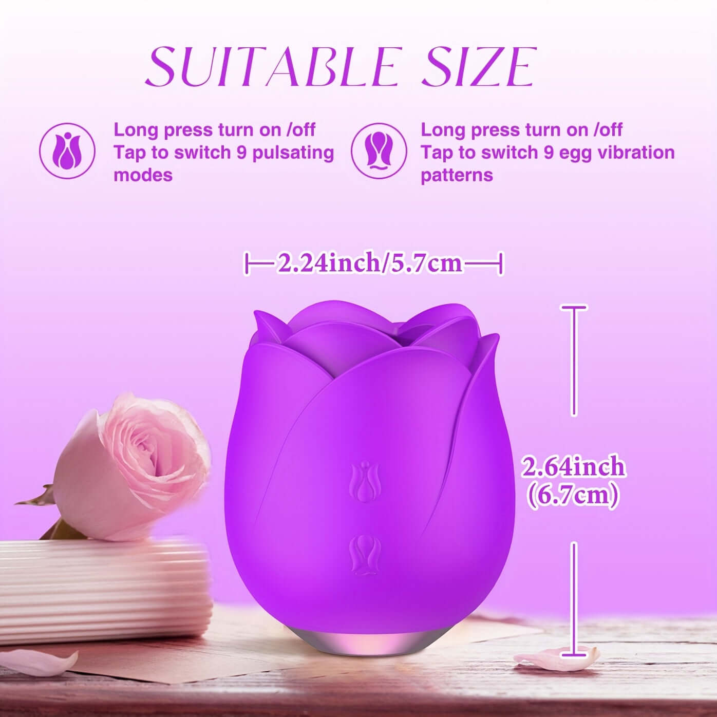 Rose Petal Sex Toy | Waterproof 9 Vibration Modes RoseZoe Rose Petal Sex Toy | Waterproof 9 Vibration Modes RoseZoe