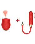 Detachable 2 in 1 Rose Sexual Toy 10 Speeds Sucking & Vibration