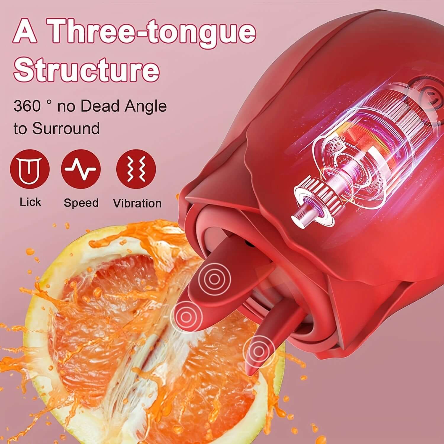Rose Vibrator A Three-tongue Structure
