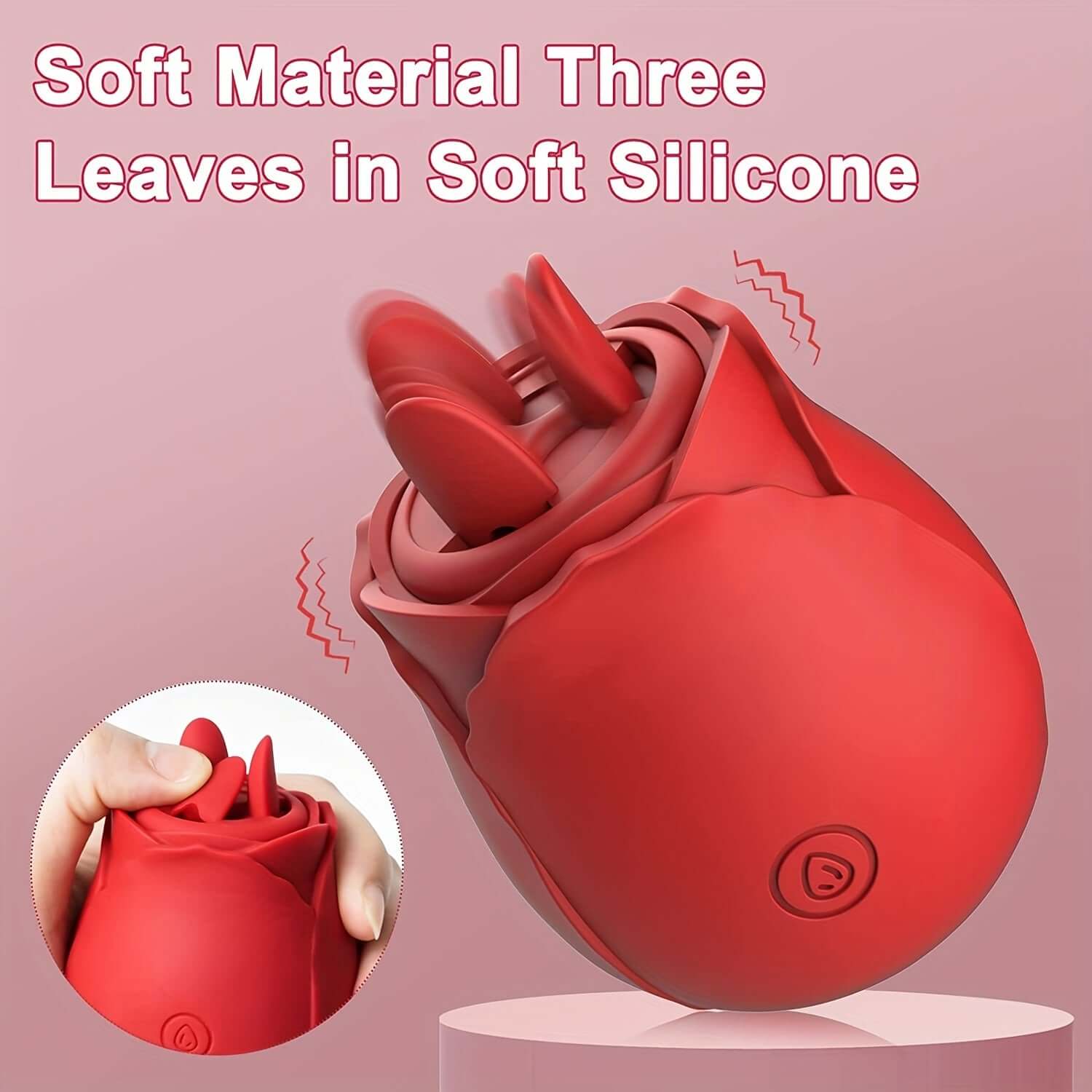 Rose Vibrator in Soft Silicone