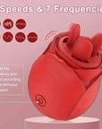 Rose Vibrator Free assembly of accessories to switch from sucking mode to licking mode