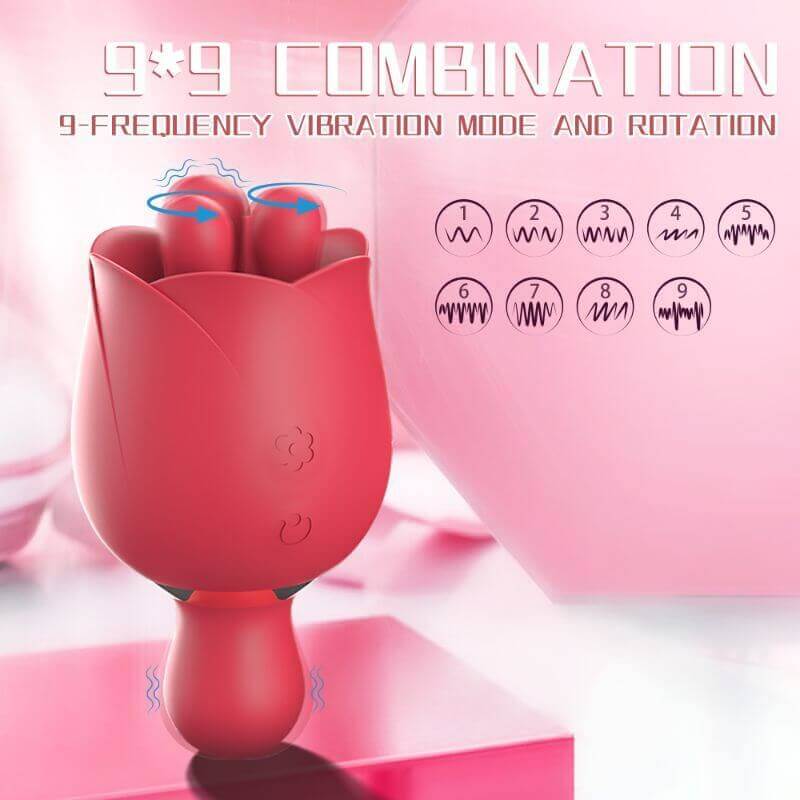 Tongue Rose Flower Vibrator