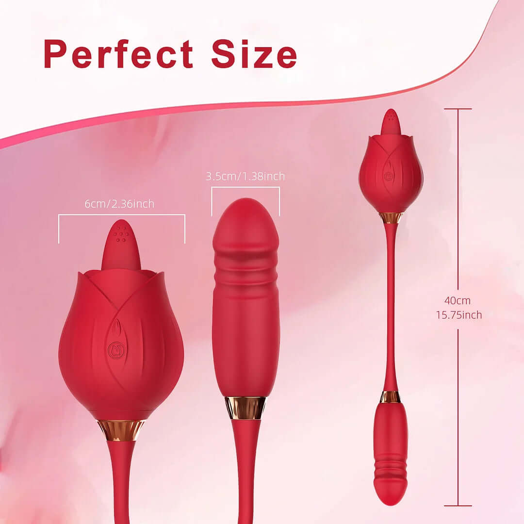 Tongue-licking & Thrusting Rose Toy
