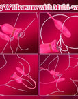 Big Mouth Rose Tongue Vibrator With Thrusting Dildo