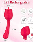 Dora Plus size and charging guide showing 7.48-inch overall length, 4.72-inch curved stem, 2.16-inch rose width, 1.3-inch stem width and rear magnetic USB contacts