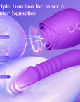 New Rose Clit Sucking Toy Dildo G-spot Vibrator