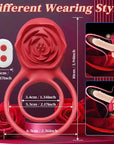 Cock Ring With Rose Clit Vibrator for Couples