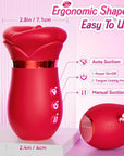 5IN1 Mouth Rose Sucking Vibrator Rose Sex Toy, 10 Tongue Licking, New APP