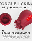 Rose Snatcher tongue contact head and side view with seven tongue-licking patterns