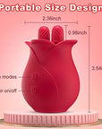 Rose Sucker Toy size guide showing 3.54-inch overall height, 2.36-inch width and two front controls