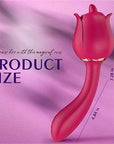 Rose tongue vibrator size diagram marking 7.28 inches overall and 4.84 inches along the broad curved stem