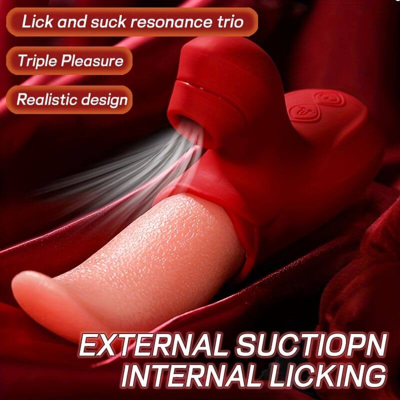 rose tongue vibrator Lick and suck resonance trio