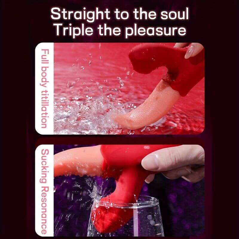 rose tongue vibrator Realistic design