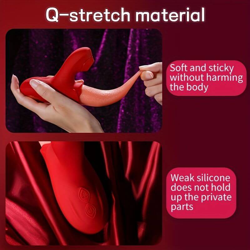 rose tongue vibrator Sucking and tonguing