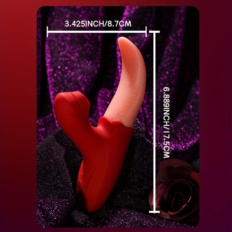 rose tongue vibrator size