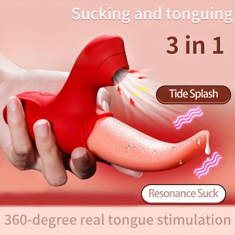 Rose Tongue Vibrator - 360-Degree Stimulation RoseZoe Rose Tongue Vibrator - 360-Degree Stimulation RoseZoe