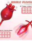 Mode chart showing ten tongue-contact patterns for the rose head and ten vibration patterns for the connected plug
