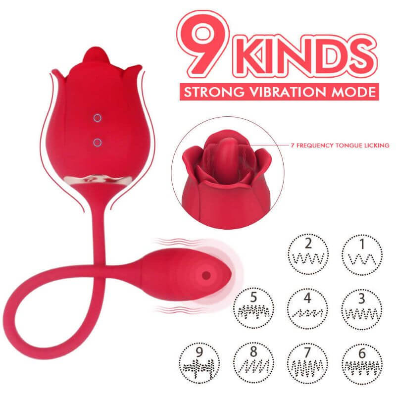 Rose Toy With Telescopic Vibration Modes