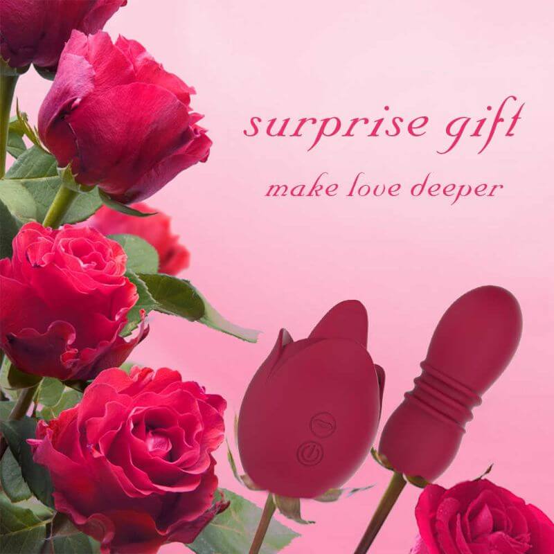 Rose Toy With Telescopic Vibration Modes