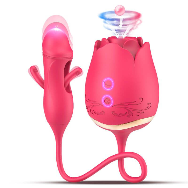 3-in-1 Rose Toy Vibrator - IPX 5 Waterproof RoseZoe 3-in-1 Rose Toy Vibrator - IPX 5 Waterproof RoseZoe