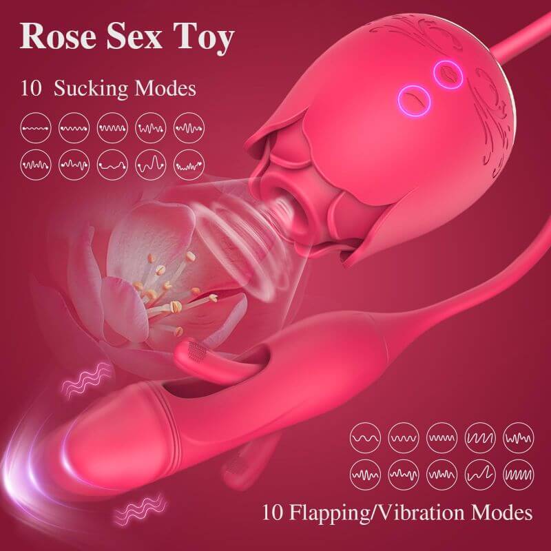 3-in-1 Rose Toy Vibrator – RoseZoe