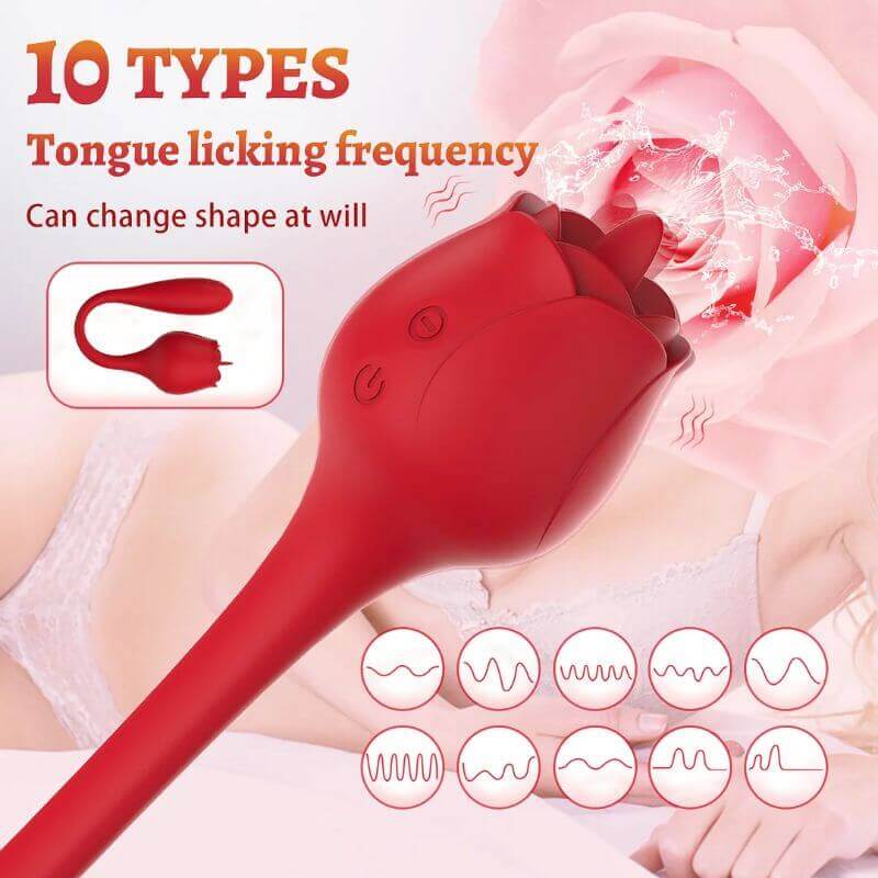Rose Vibrator Toy - 10 Vibration Frequencies RoseZoe Rose Vibrator Toy - 10 Vibration Frequencies RoseZoe