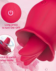 Rose Women Toy control guide: long press the single button for power and short press to change vibration mode