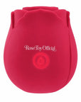 Red The Rose suction toy showing rosebud shape and single-button control